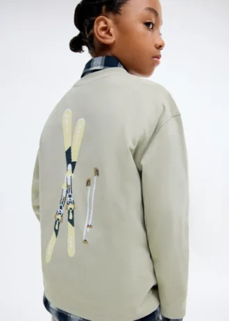 T-shirt stampata in misto cotone