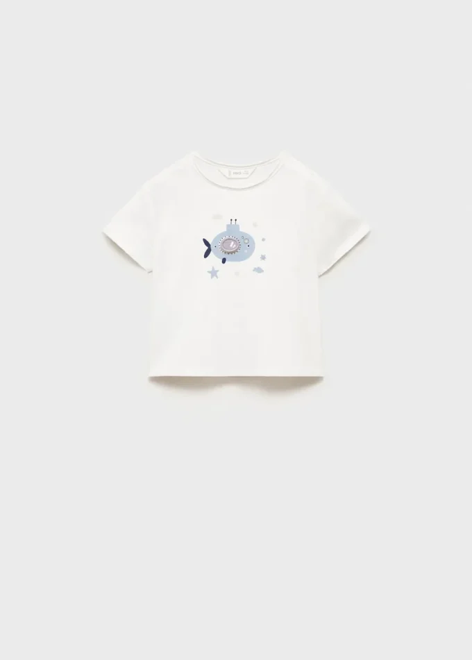 T-shirt stampata in misto cotone T-shirt stampata in misto cotone