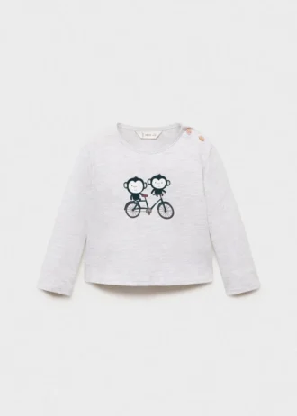 T-shirt stampata in misto cotone