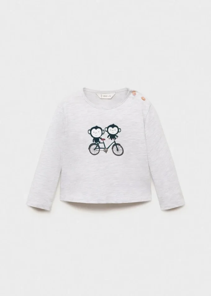 T-shirt stampata in misto cotone T-shirt stampata in misto cotone