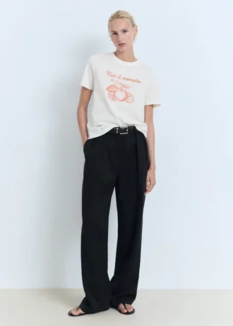 T-shirt stampata in misto cotone T-shirt stampata in misto cotone