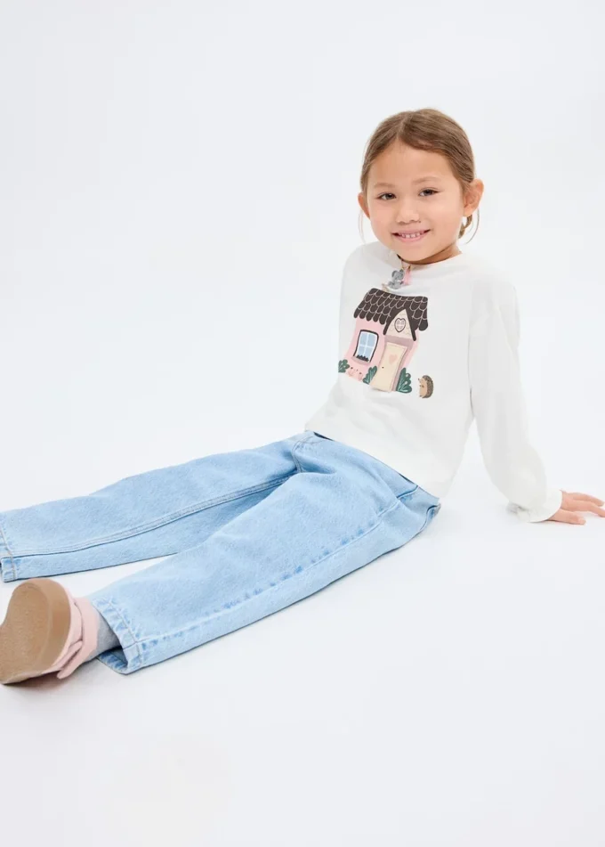 T-shirt stampata in misto cotone T-shirt stampata in misto cotone