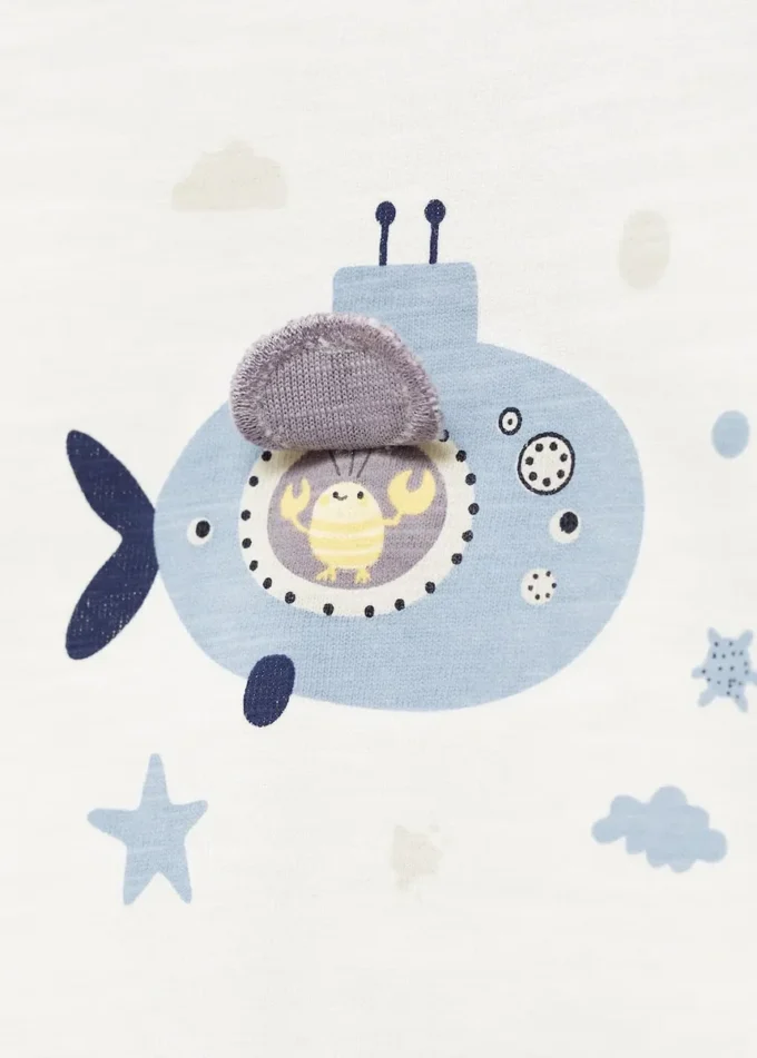 T-shirt stampata in misto cotone T-shirt stampata in misto cotone