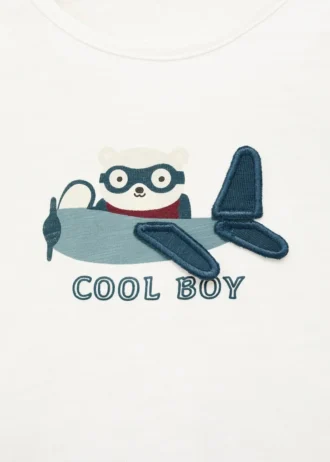 T-shirt stampata in misto cotone