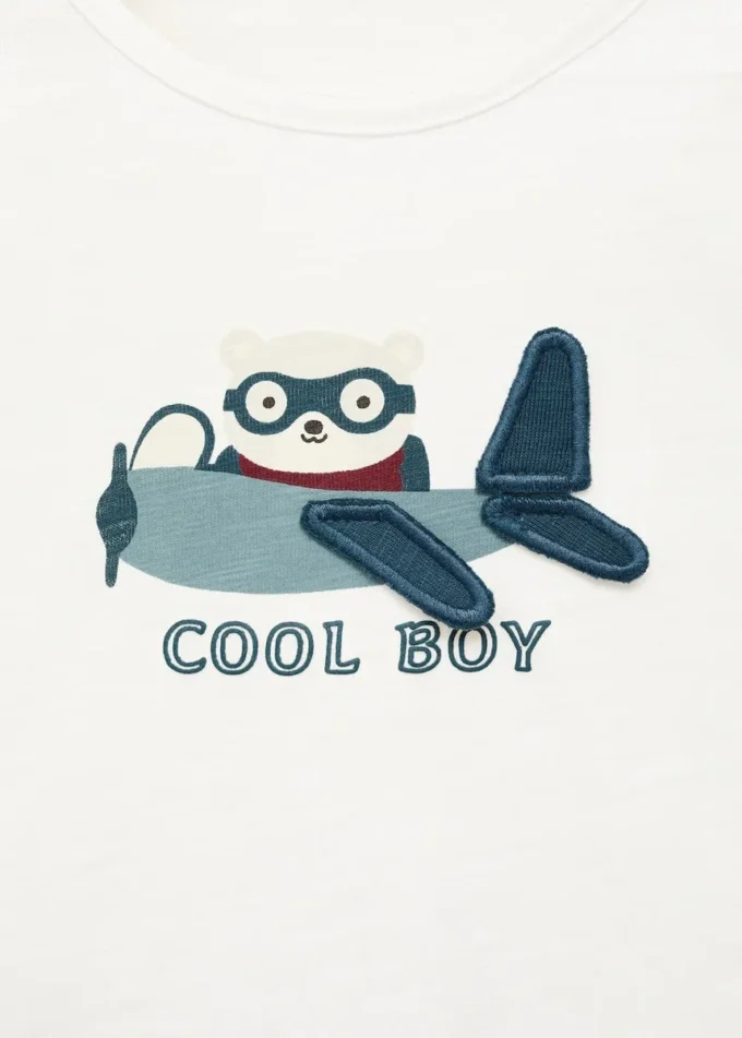 T-shirt stampata in misto cotone T-shirt stampata in misto cotone