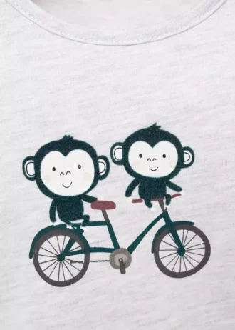 T-shirt stampata in misto cotone