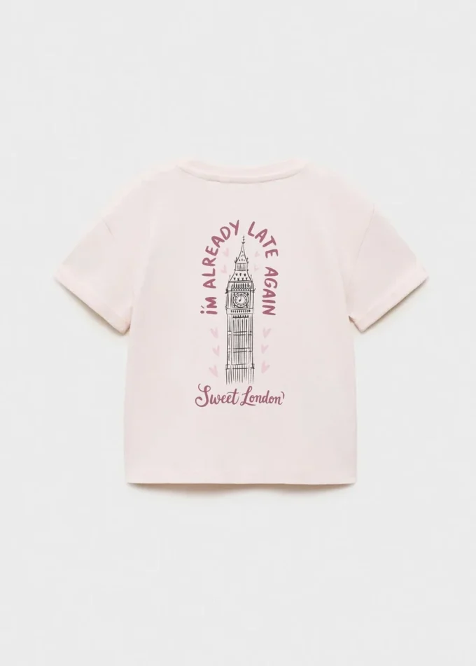 T-shirt stampata in misto cotone T-shirt stampata in misto cotone