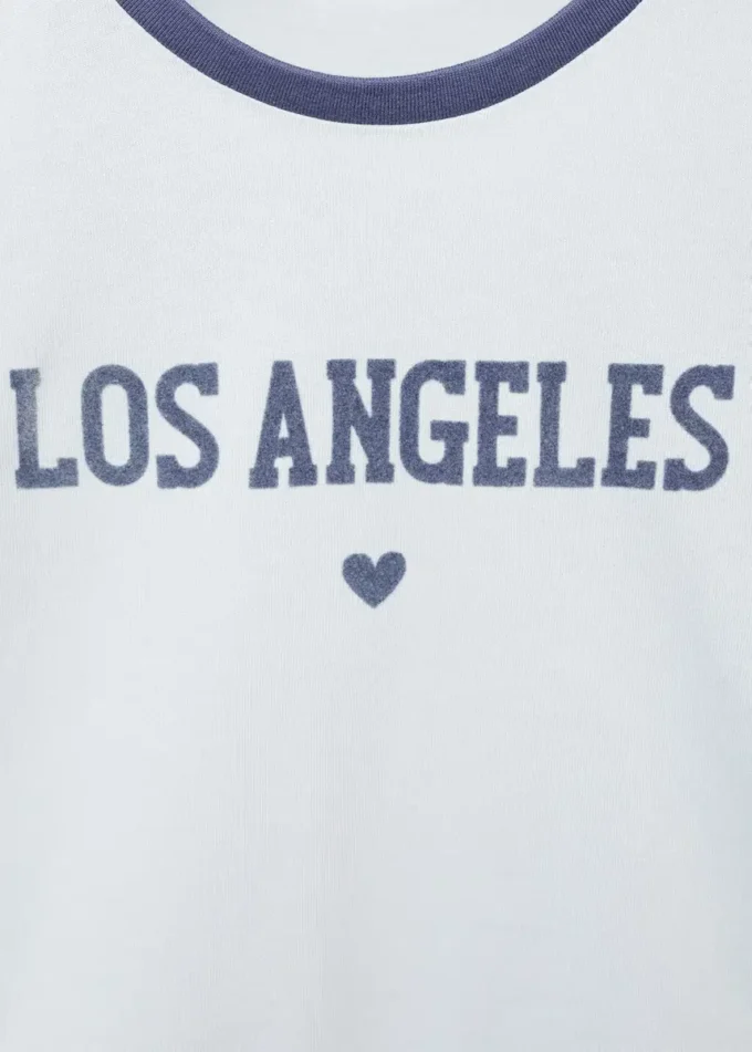 T-shirt stampata in misto cotone T-shirt stampata in misto cotone