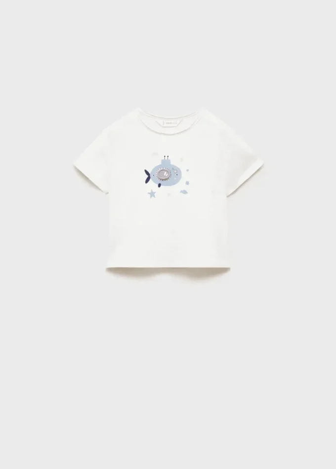 T-shirt stampata in misto cotone T-shirt stampata in misto cotone