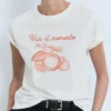 T-shirt stampata in misto cotone T-shirt stampata in misto cotone