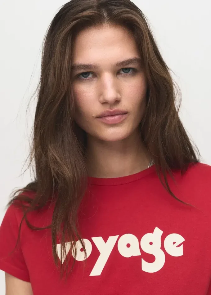 T-shirt stampata in misto cotone T-shirt stampata in misto cotone