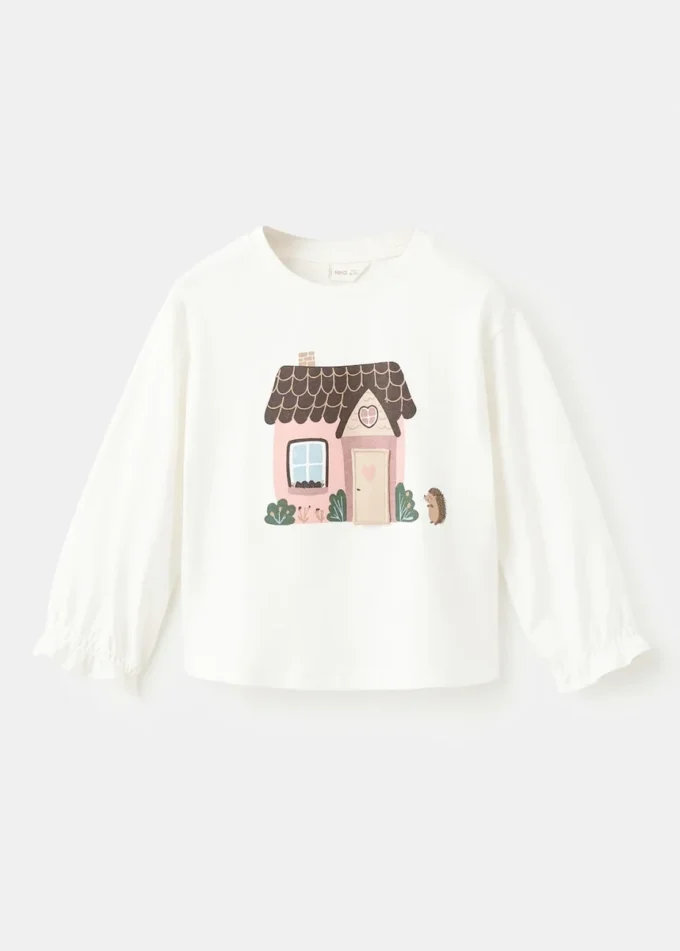 T-shirt stampata in misto cotone T-shirt stampata in misto cotone