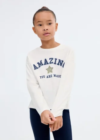 T-shirt stampata ricamata T-shirt stampata ricamata