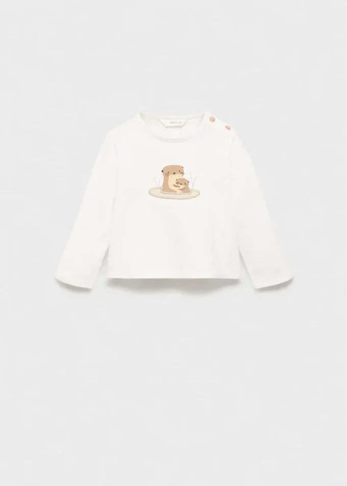 T-shirt stampata ricamata T-shirt stampata ricamata