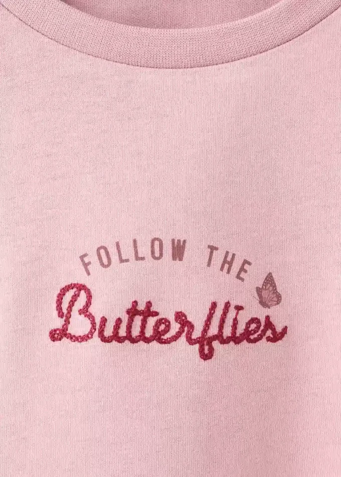 T-shirt stampata ricamata T-shirt stampata ricamata