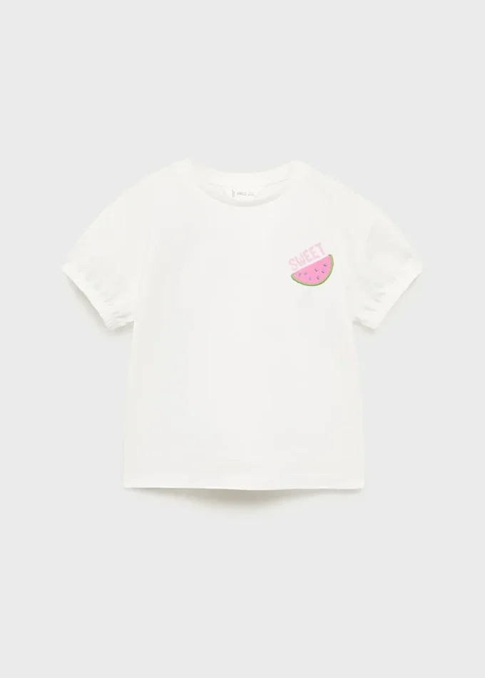 T-shirt stampata ricamata T-shirt stampata ricamata