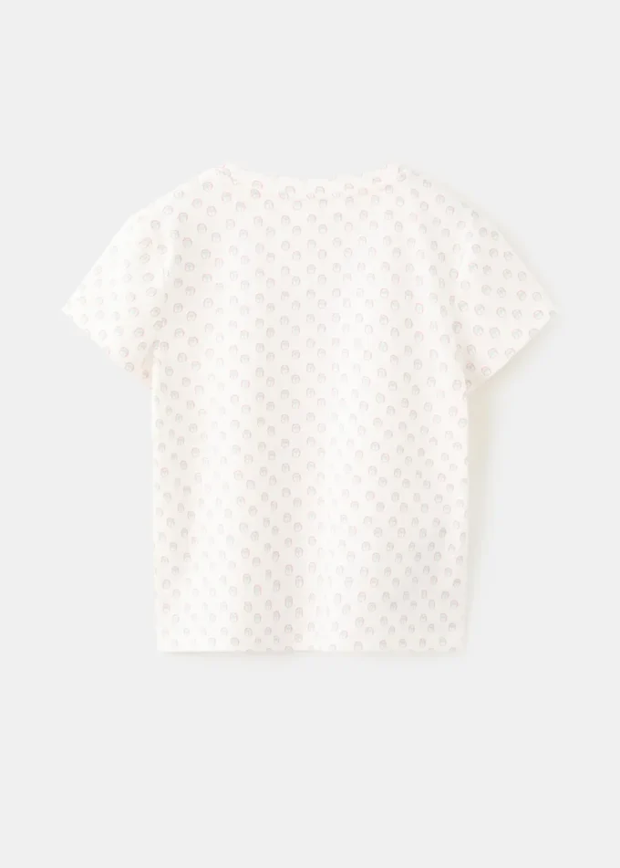 T-shirt stampata ricamata T-shirt stampata ricamata