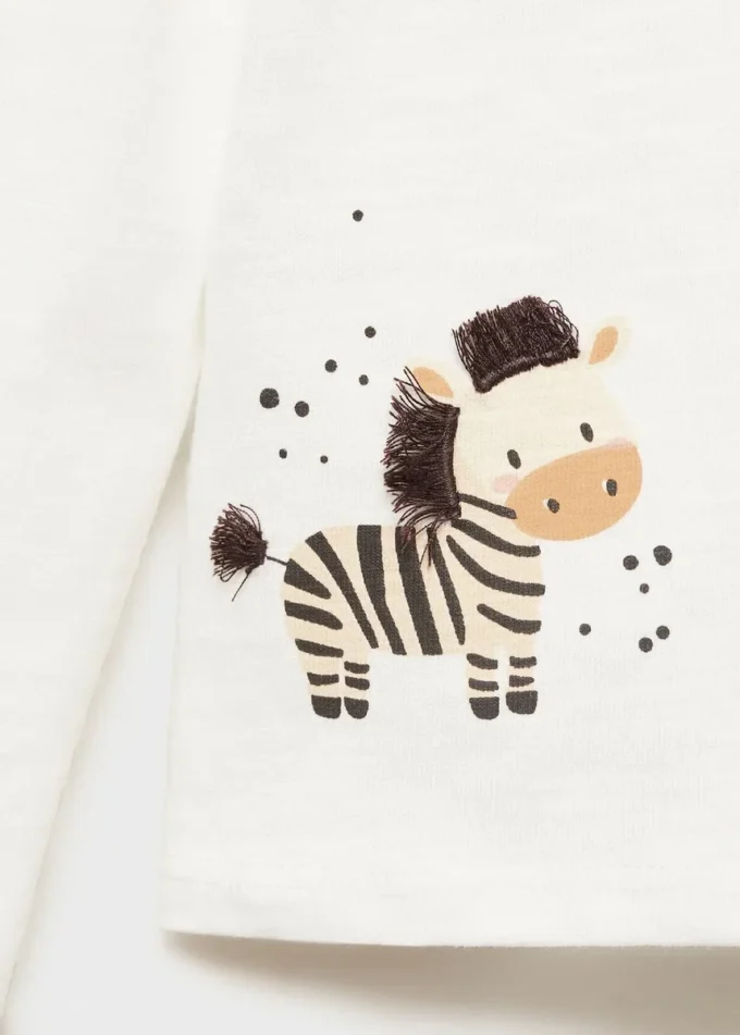 T-shirt stampata ricamata T-shirt stampata ricamata