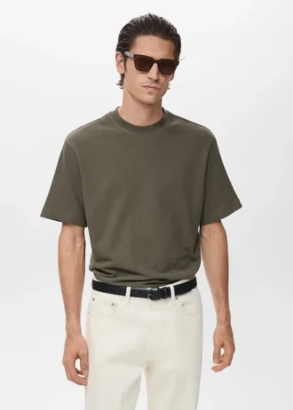 T-shirt strutturata dal taglio morbido in 100% cotone