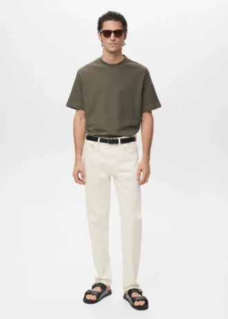 T-shirt strutturata dal taglio morbido in 100% cotone