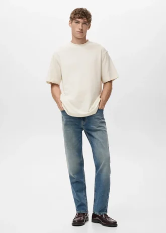 T-shirt strutturata dal taglio morbido in 100% cotone