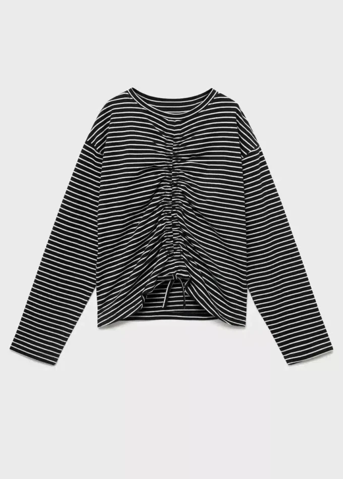 Top a righe con ruches Top a righe con ruches