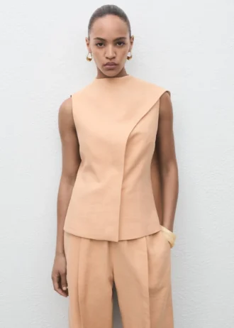 Top asimmetrico con foulard