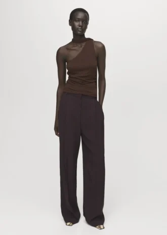 Top asimmetrico con foulard