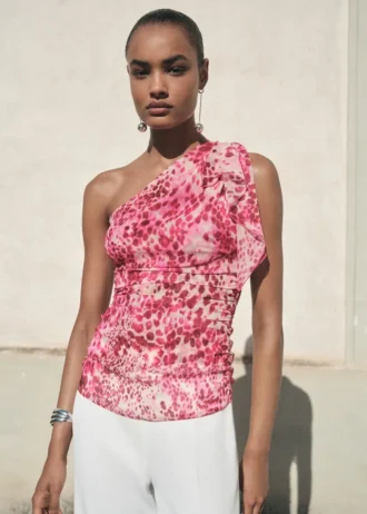 Top asimmetrico stampato Top asimmetrico stampato