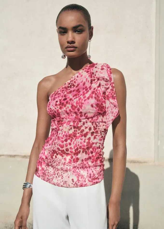 Top asimmetrico stampato Top asimmetrico stampato