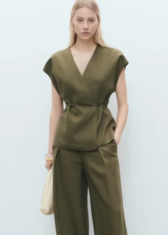 Top avvolgente in lyocell Top avvolgente in lyocell