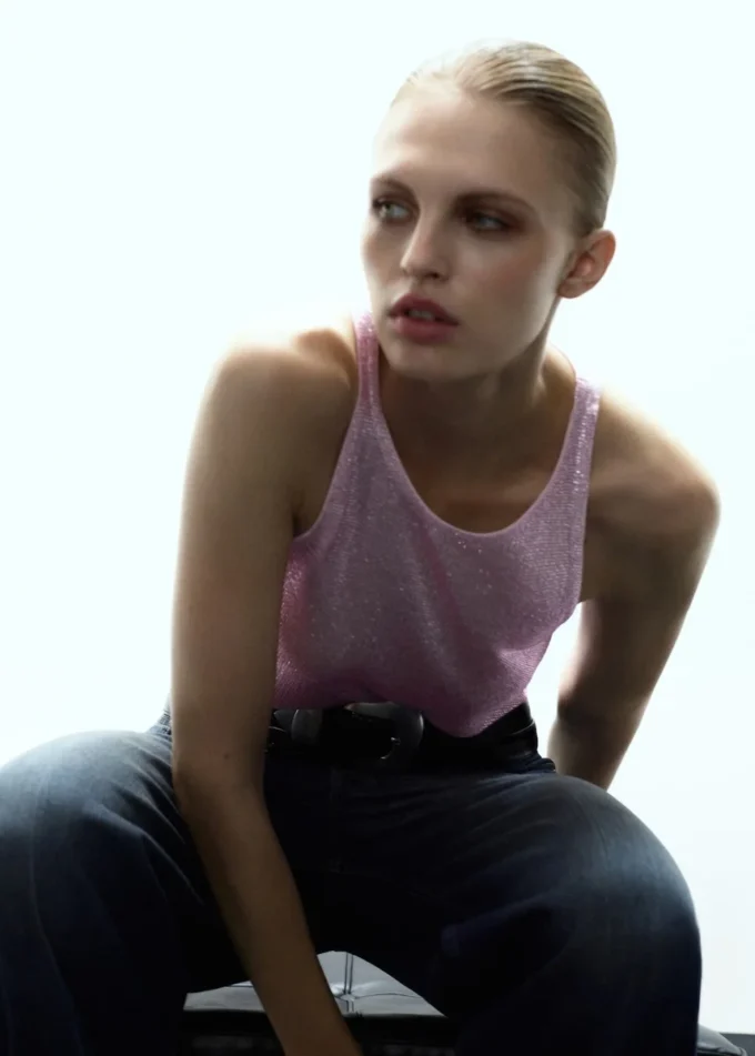 Top con cristalli Top con cristalli