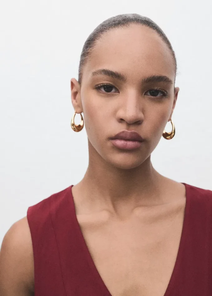 Top con peplo in lyocell Top con peplo in lyocell