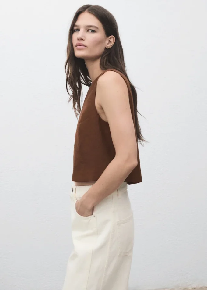 Top corto con bottoni Top corto con bottoni