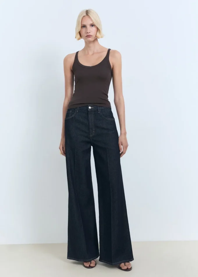 Top in cotone con spalline