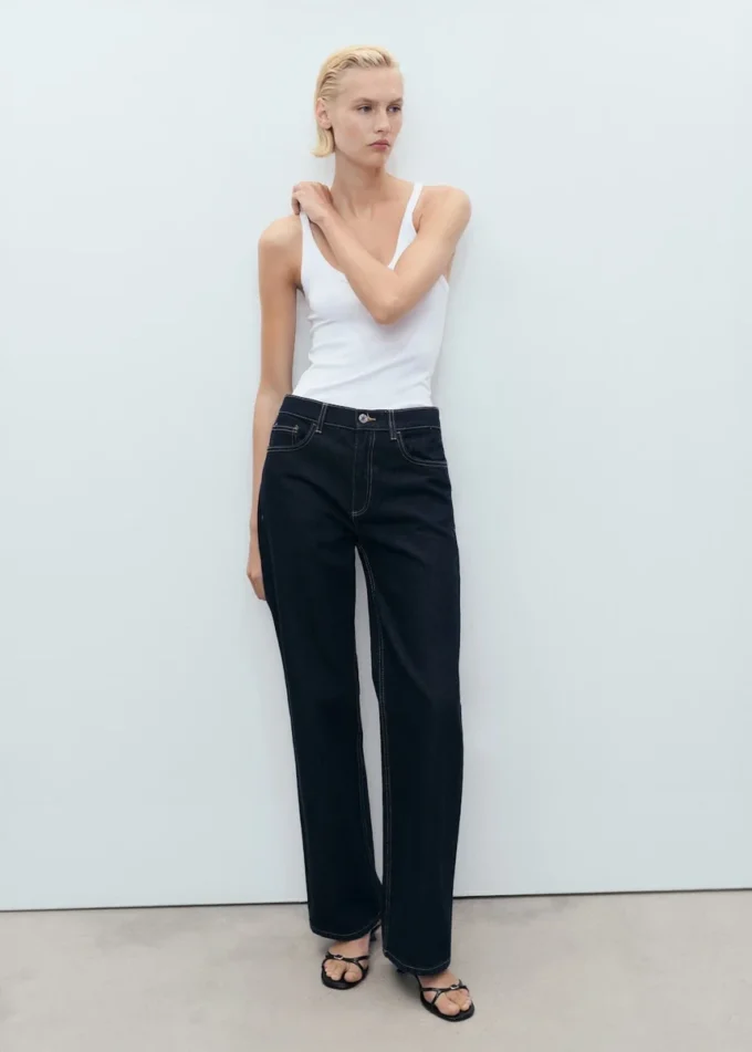 Top in cotone con spalline