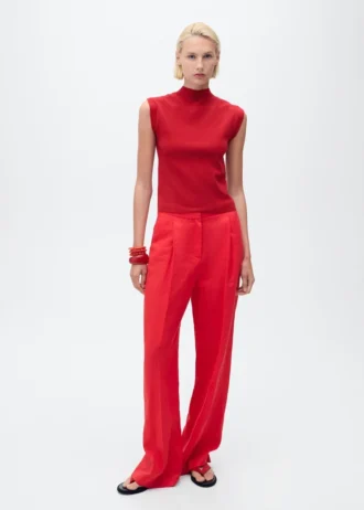 Top in maglia con collo Perkins