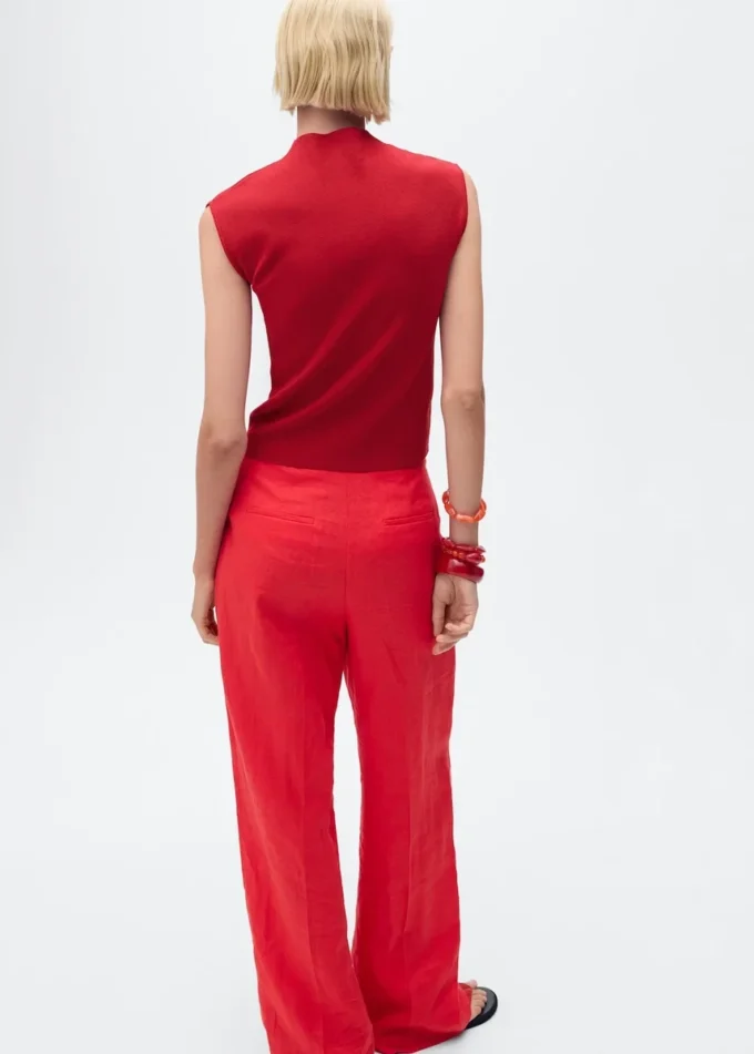 Top in maglia con collo Perkins