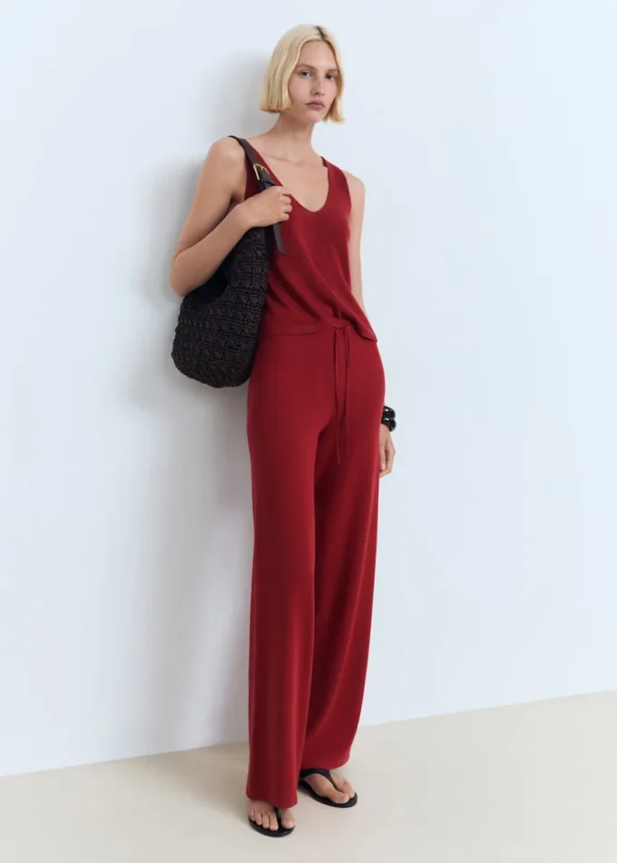 Top in maglia con scollo a V Top in maglia con scollo a V