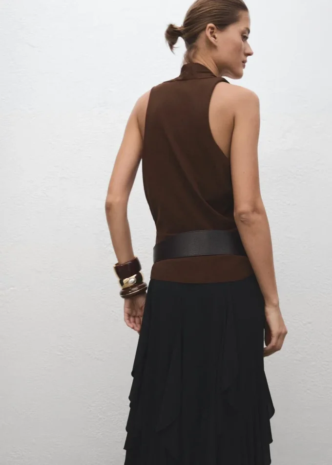 Top in maglia con scollo a V Top in maglia con scollo a V