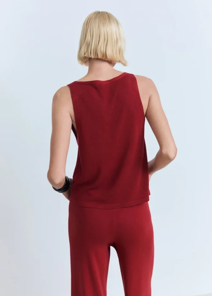 Top in maglia con scollo a V Top in maglia con scollo a V