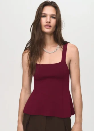 Top in maglia svasato