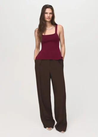 Top in maglia svasato