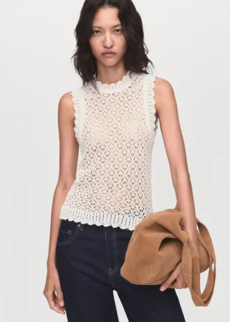 Top in maglia traforata