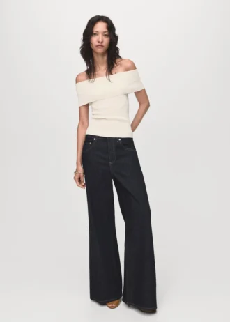 Top lavorato a maglia senza spalline Top lavorato a maglia senza spalline