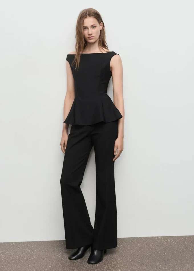 Top peplo senza spalline Top peplo senza spalline