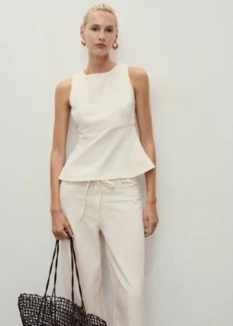 Top svasato in denim Top svasato in denim