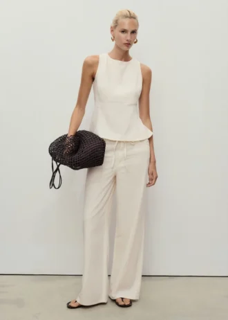 Top svasato in denim Top svasato in denim