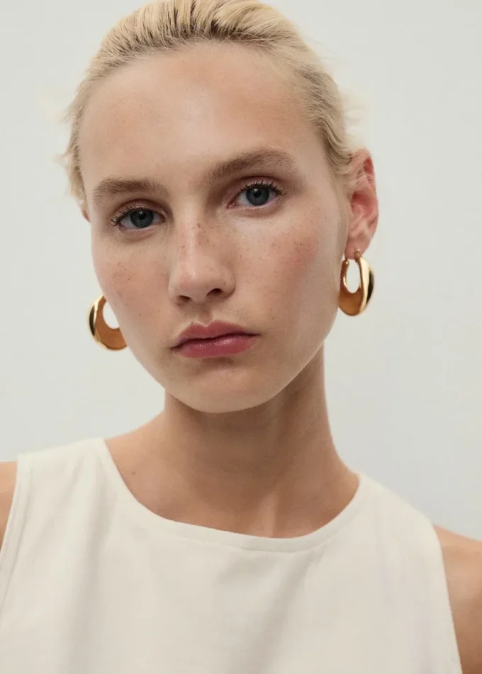 Top svasato in denim Top svasato in denim