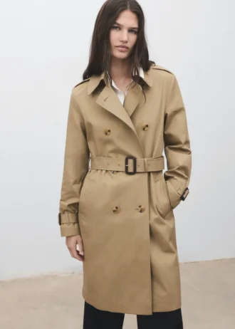 Trench classico con cintura